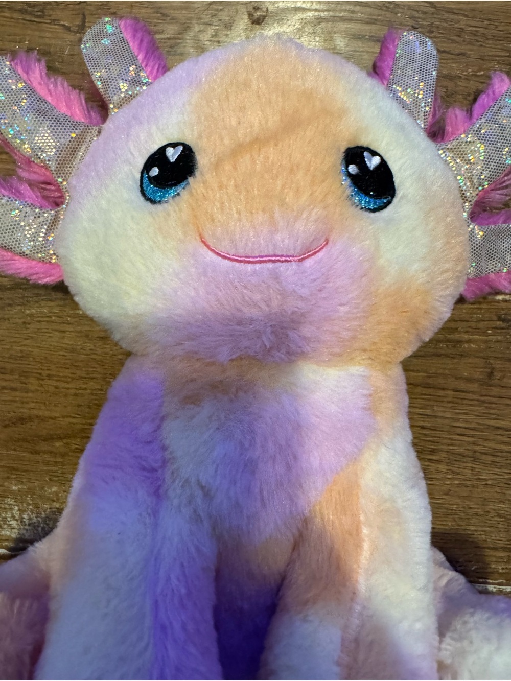 Axolotl Tye Dye Plush 12-13 inch pink & purple - Picture 2 of 10
